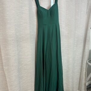Azazie Dark Green Maxi Bridesmaid Dress
